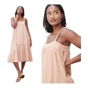 Jenni Kayne Seersucker Midi Sun Dress in Blush XS